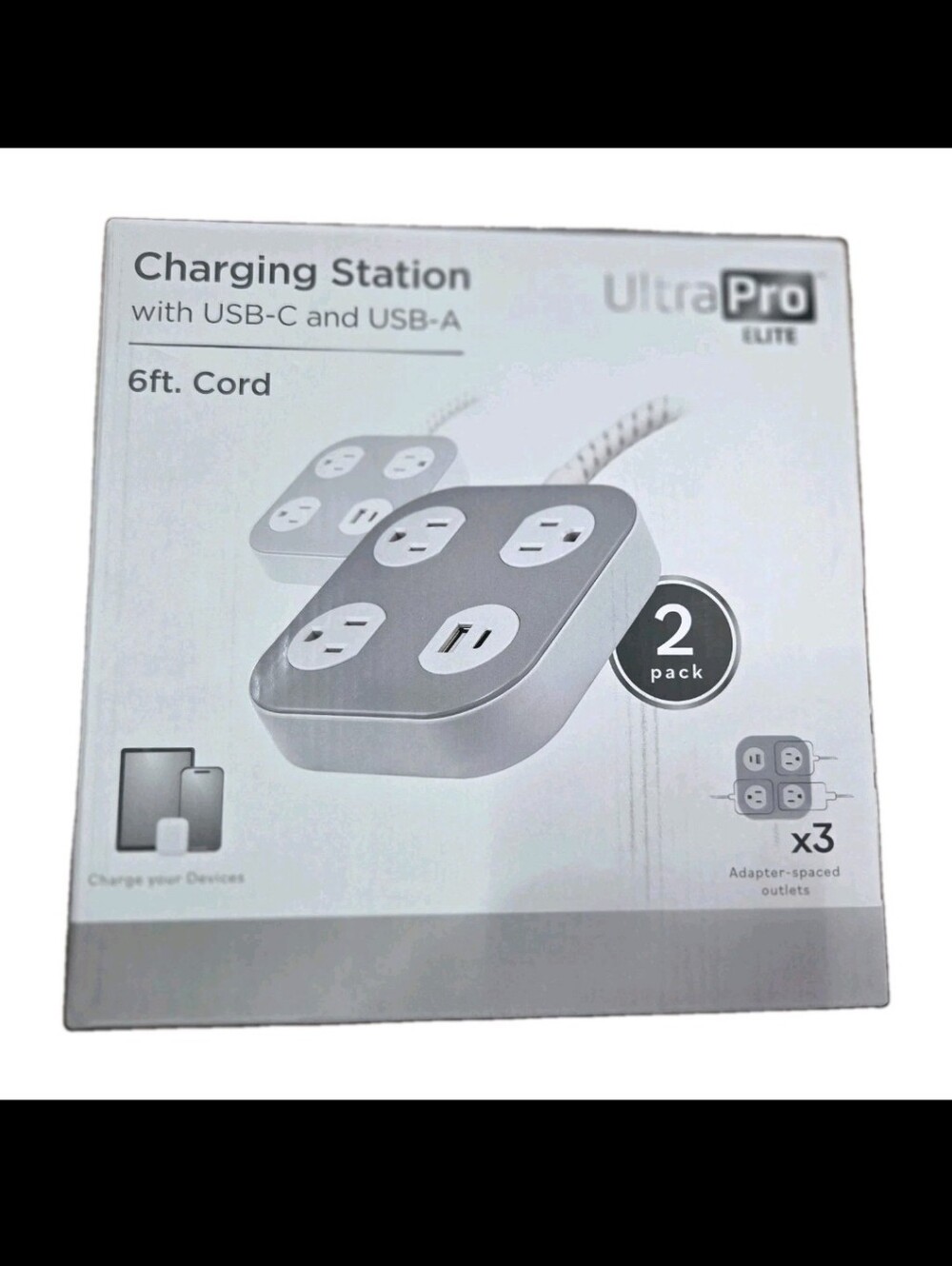 Bold Style Bold Power Charging Station with USB-C and USB-A - (2 Pack)